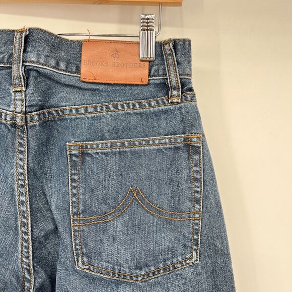 Brooks Brothers Mens Jeans Dark Denim Supima Cotton Straight Fit 30x30 USA Made - Picture 3 of 8